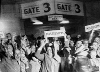 Mississippi delegates after leaving the DNC hall following Humphrey's Civil Rights speech, July 14, 1948