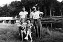 Ellis Crawford and family at Mitchell Lake, Gilmans Resort, circa 1946