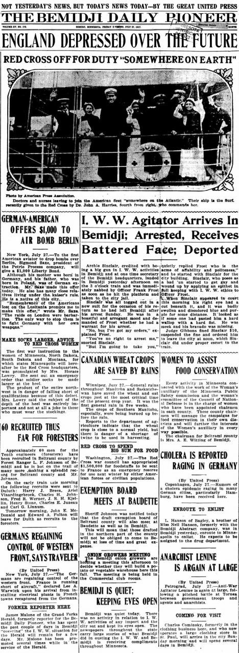 Newspaper front page