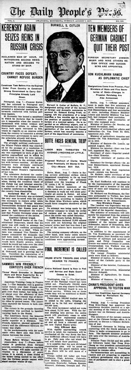 People's Press front page