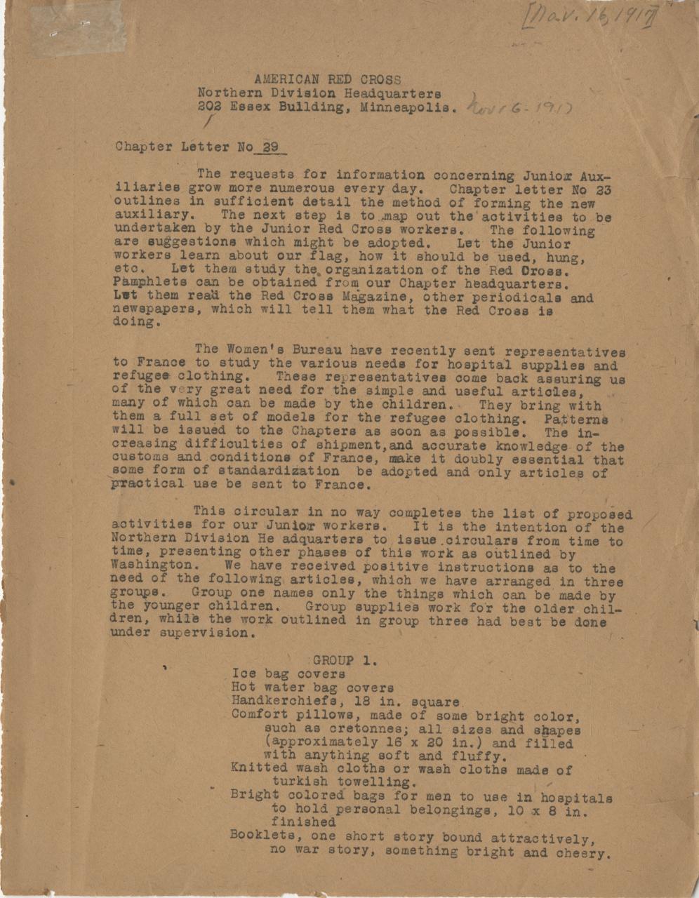 Red Cross letter