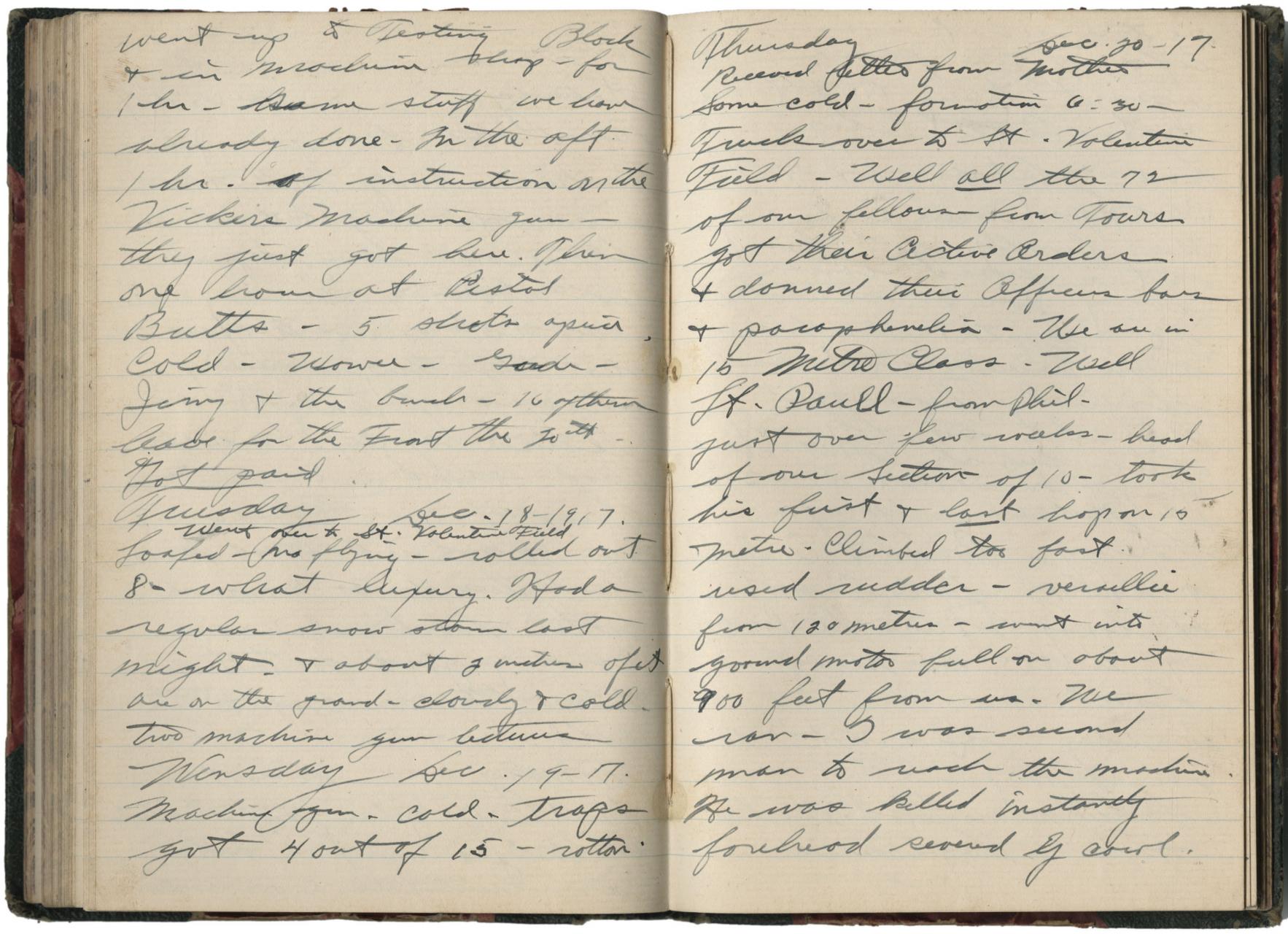 Backus diary page