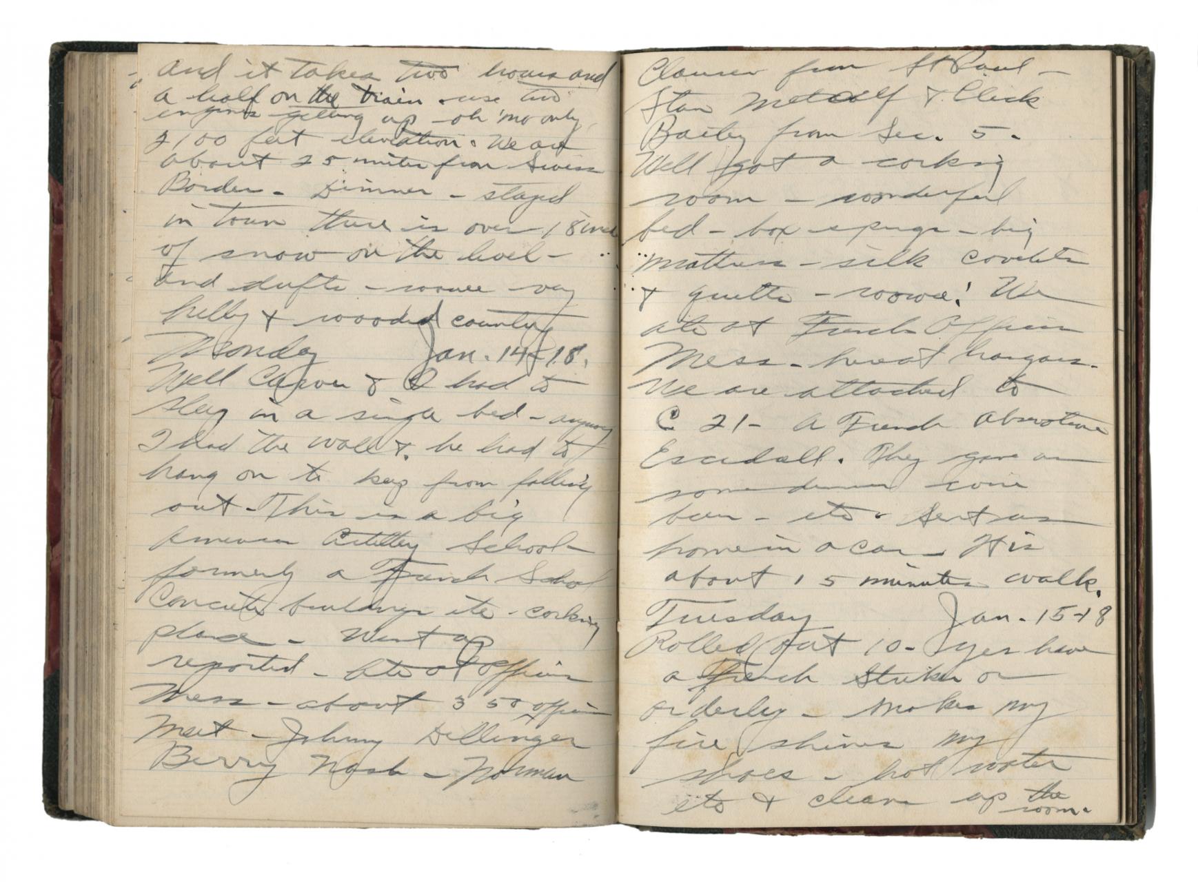 Backus diary page