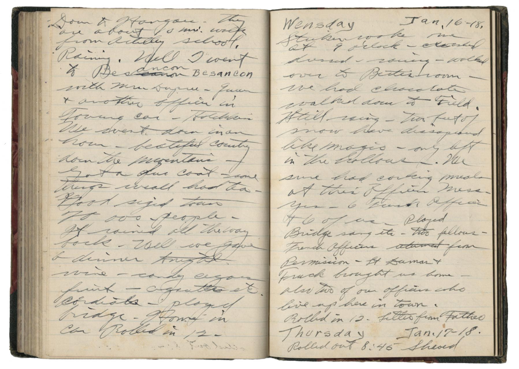 Backus diary page