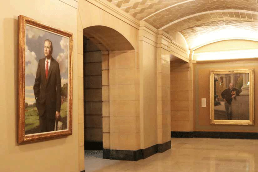 Two governors' portraits on the ground floor