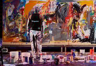 Artist seangarrison at the live painting experience