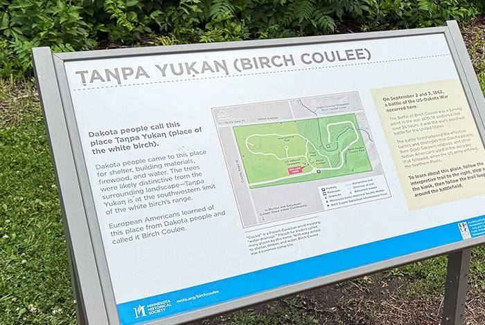 Directions and parking information for visiting Birch Coulee.