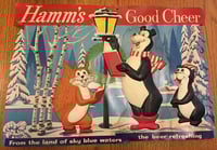 Hamms Bear Holiday advertising
