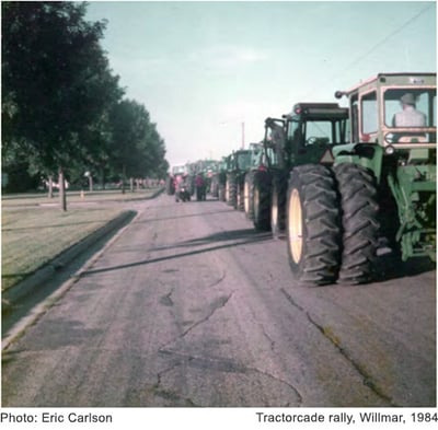 Tractorcade rally in Willmar, 1984