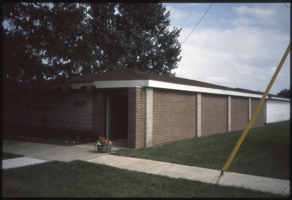 Exterior of Mower County Museum in 1986