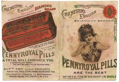 Chichester’s English Pennyroyal Pills advertising pamphlet, ca. 1887. New-York Historical Society Library, Bella C. Landauer Collection-1