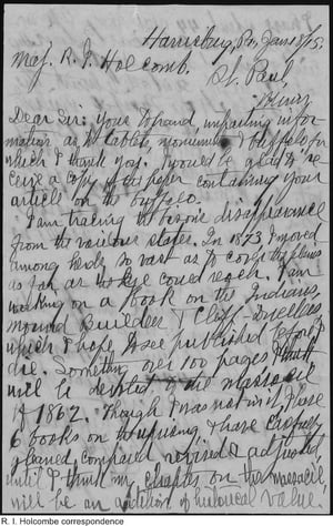 Holcombe, R. I., correspondence