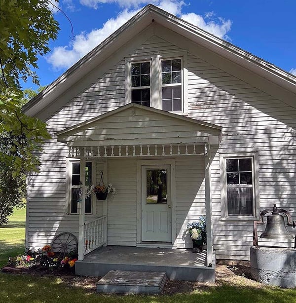 Exterior of the Old Country School House museum, Lake Park, Minnesota