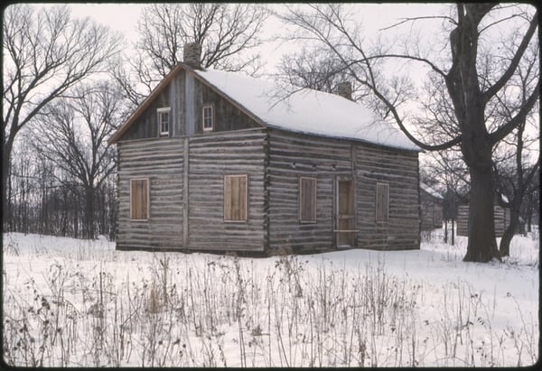 Oliver Faribault log cabin