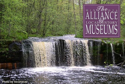 Banning State Park Wolf Creek Falls with MALHM Logo
