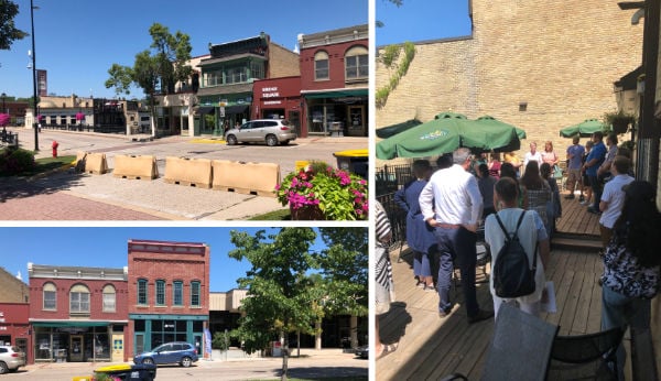 Composit of 3 photos of the Northfield Main Street event