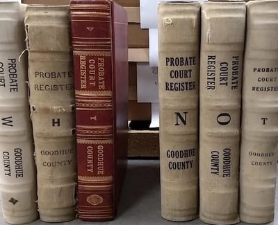 State Archives Collection-probate Court Register books
