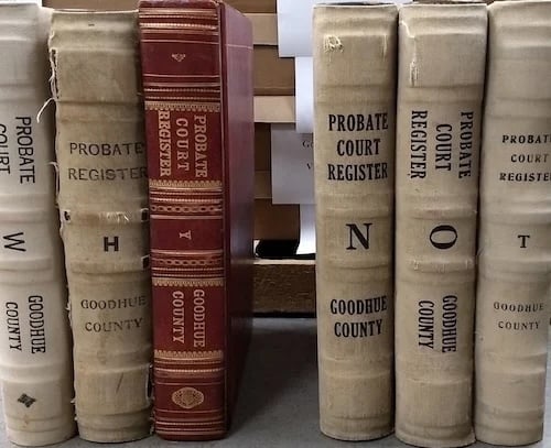 State Archives Collection-probate Court Register books