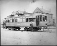 Black and white photograph of a Grand Avenue Streetcar, St. Paul, c.1910