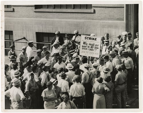 Picketing and striking workers