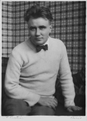 Black and white photograph of Adolf Dehn in Paris, c.1926.