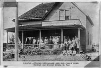 Black and white photograph of the Crispus Attucks Orphanage and Old Folks Home at 1537 Randolph Avenue in St. Paul, c.1910.
