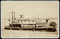 Black and white photograph of the steamer Sea Wing, c.1889.