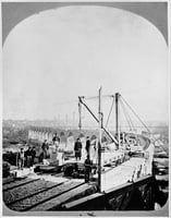 Stone Arch Bridge as it neared completion, Minneapolis