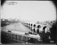 Stone Arch Bridge and Tenth Avenue wagon bridge, Minneapolis