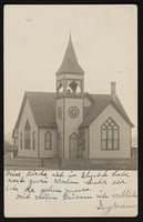 Black and white photograph of a church in Ely, 1913.