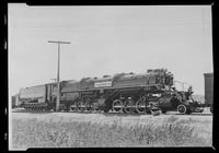 Black and white photograph of a 221 Yellowstone steam locomotive, 1940.