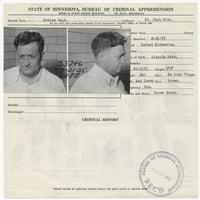 Black and white scan of a St. Paul Police record for Harry Sawyer, 1935.