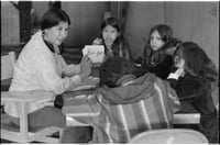 Ona Kingbird teaching Anishinaabemowin at the Heart of the Earth Survival School