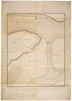 Topographical map of Fort St. Anthony (Fort Snelling), 1823. Drawn by Sergeant Joseph E. Heckle with marginal notes by Major Josiah H. Vose, Fifth U.S. Infantry.