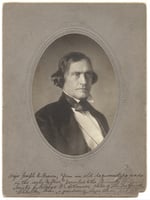 Black and white photograph of Joseph Renshaw Brown, c.1863. Photograph by Hirsch Brothers.