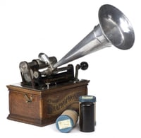 Color photograph of Columbia Graphophone used by Frances Densmore to record American Indian music, c. 1897.