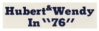 Hubert Humphrey and Wendell Anderson bumper sticker
