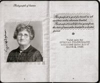 Scan of Lizzie Schafman’s passport, 1930.