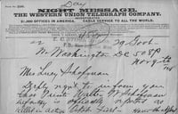 Scan of the telegram telling Lizzie Schafman that her son was killed in action, 1918. Used with permission of the New Brighton Area Historical Society.