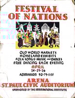 Original poster from the 1936 Festival of Nations