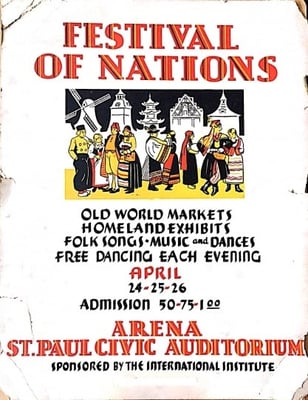 Original poster from the 1936 Festival of Nations