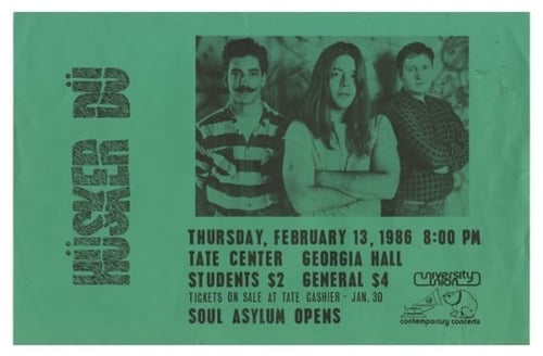 Hüsker Dü concert poster, 1986