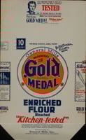 Color image of a Gold Medal Flour Bag, c.1930s.