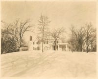 The Woodbury House as seen from the Rum River side, ca. 1930s. Photographer unknown. Anoka County Historical Society, Object ID# 2074.1.3. Used with the permission of Anoka County Historical Society.
