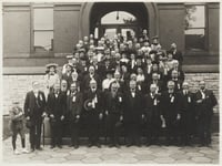 Black and white photograph of Seventh Minnesota veterans, 1905.