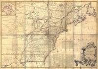 Map of North America drawn by John Mitchell, 1755.