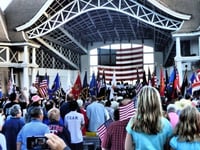 Color guard ceremony at Lake Harriet bandshell