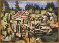Beaver Bay, oil-on-canvas painting by Elof Wedin, 1935.
