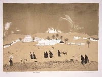 The Desert, lithograph on paper by Adolf Dehn 1967.