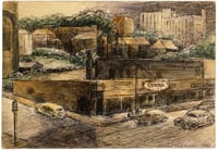 Color image of Duluth Corner, Drawing of St. Louis County by George Morrison, 1942.
